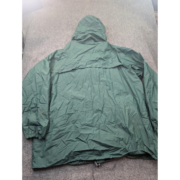 Columbia Jacket Mens 2XL Green Hooded Rain Parka Drawstring Outdoors Coat - Picture 8 of 12
